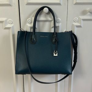 Michael Kors accordion large satchel with removable cross body